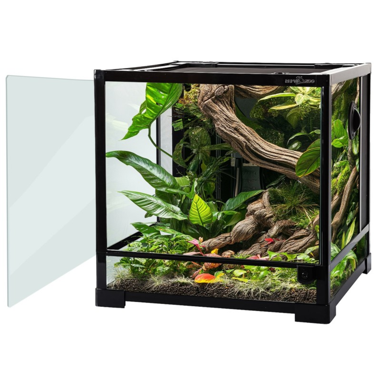 Repti-Zoo Glass Terrarium 45x45x45cm - glass terrarium with metal mesh