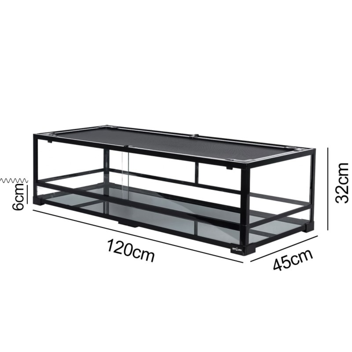 Repti-Zoo Glass Terrarium 120x45x32cm - glass terrarium with metal mesh