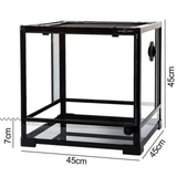 Repti-Zoo Glass Terrarium 45x45x45cm - glass terrarium with metal mesh